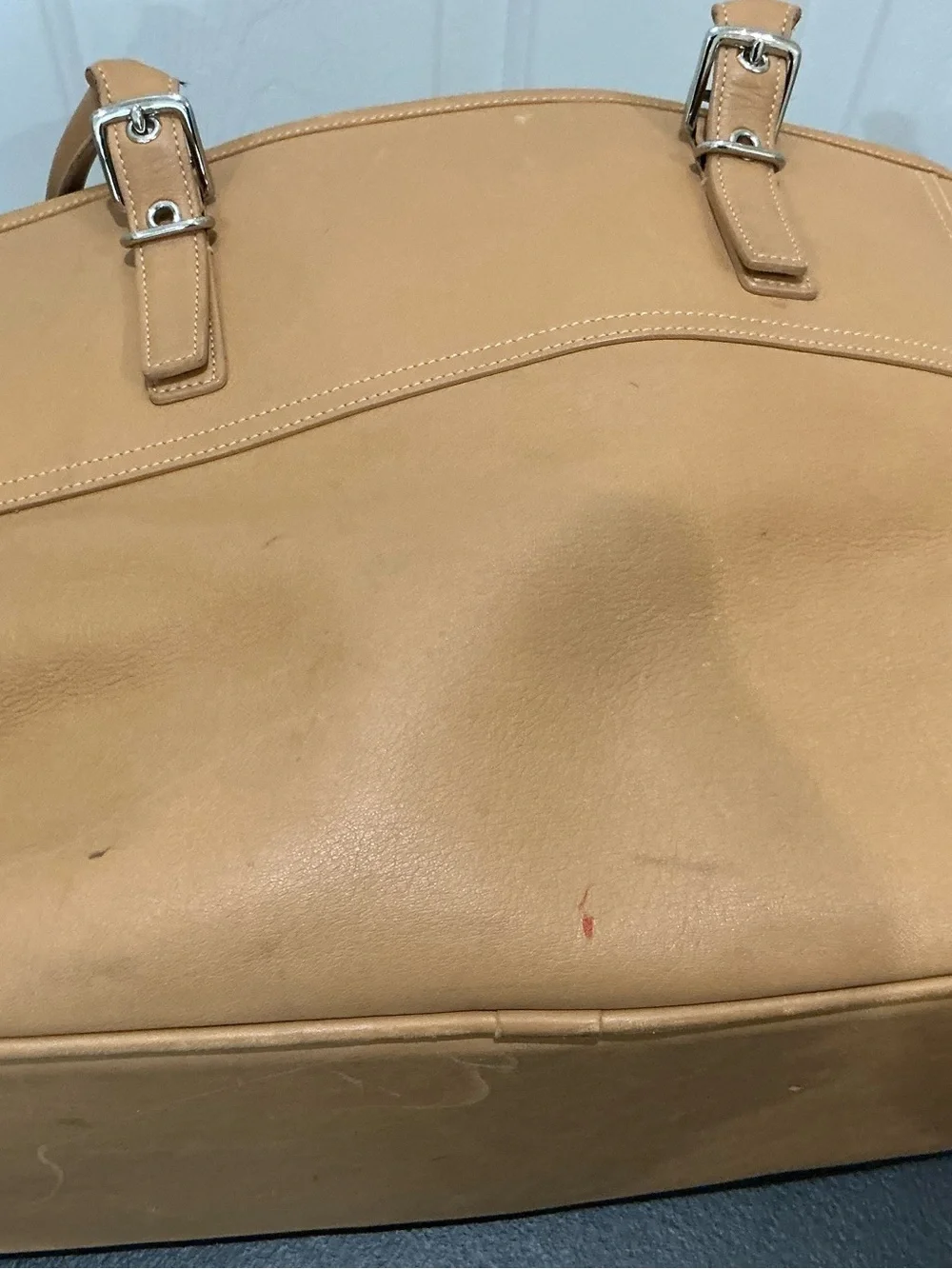 vintage Coach 5131 British tan glove leather tote bag plus matching wallet